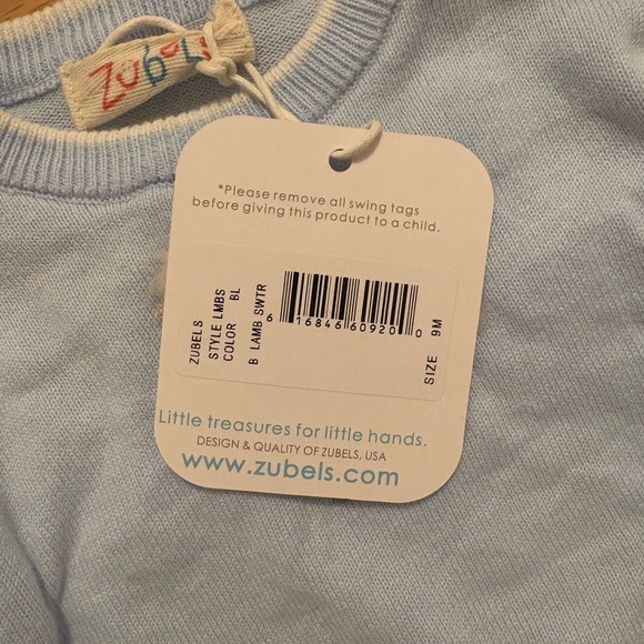 Zubels Fuzzy Lamb Lightweight Knit Sweater NWT - Picture 3 of 5